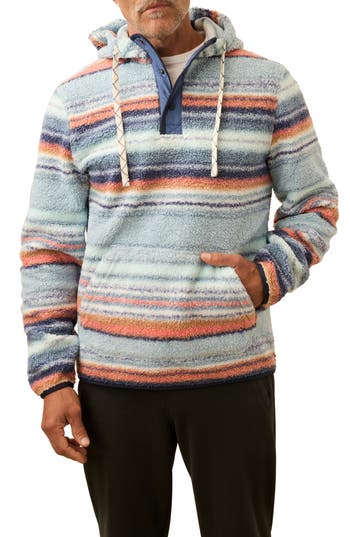Faherty High Pile Fleece Hoodie In Island Sunrise