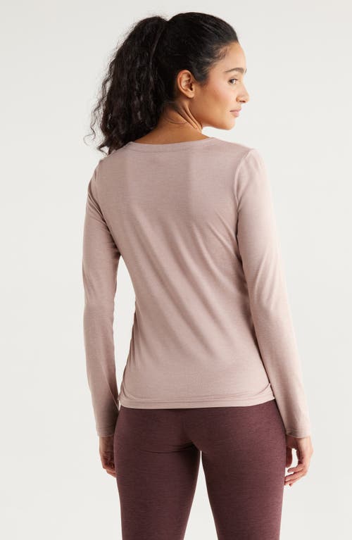 Zella Restore Soft Lite Ruched Long Sleeve T-shirt In Neutral