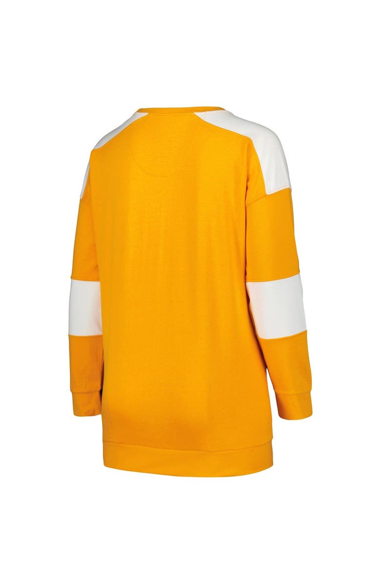 PROFILE Women's Profile Tennessee Orange Tennessee Volunteers Plus Size Striped Pullover Sweatshirt, Alternate, color, 