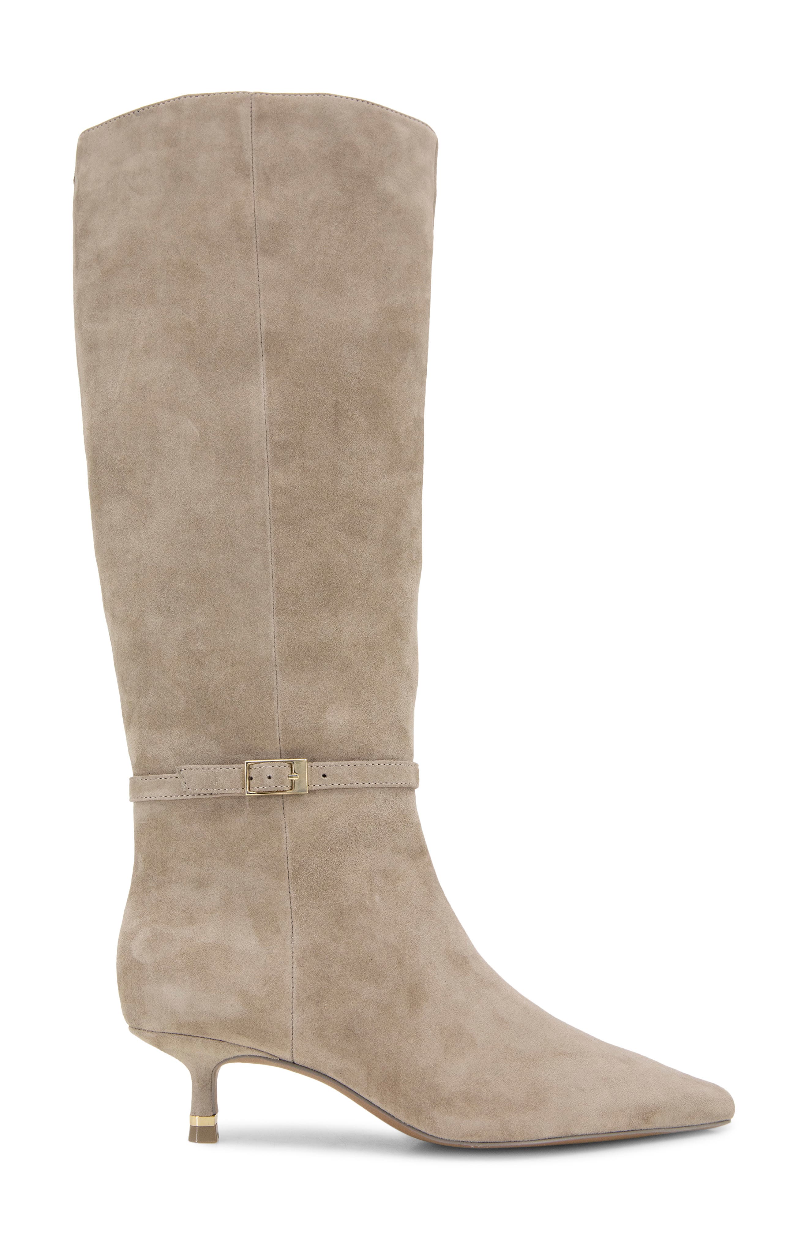 Kenneth Cole Marais Knee High Boot, Alternate, color, Taupe Suede