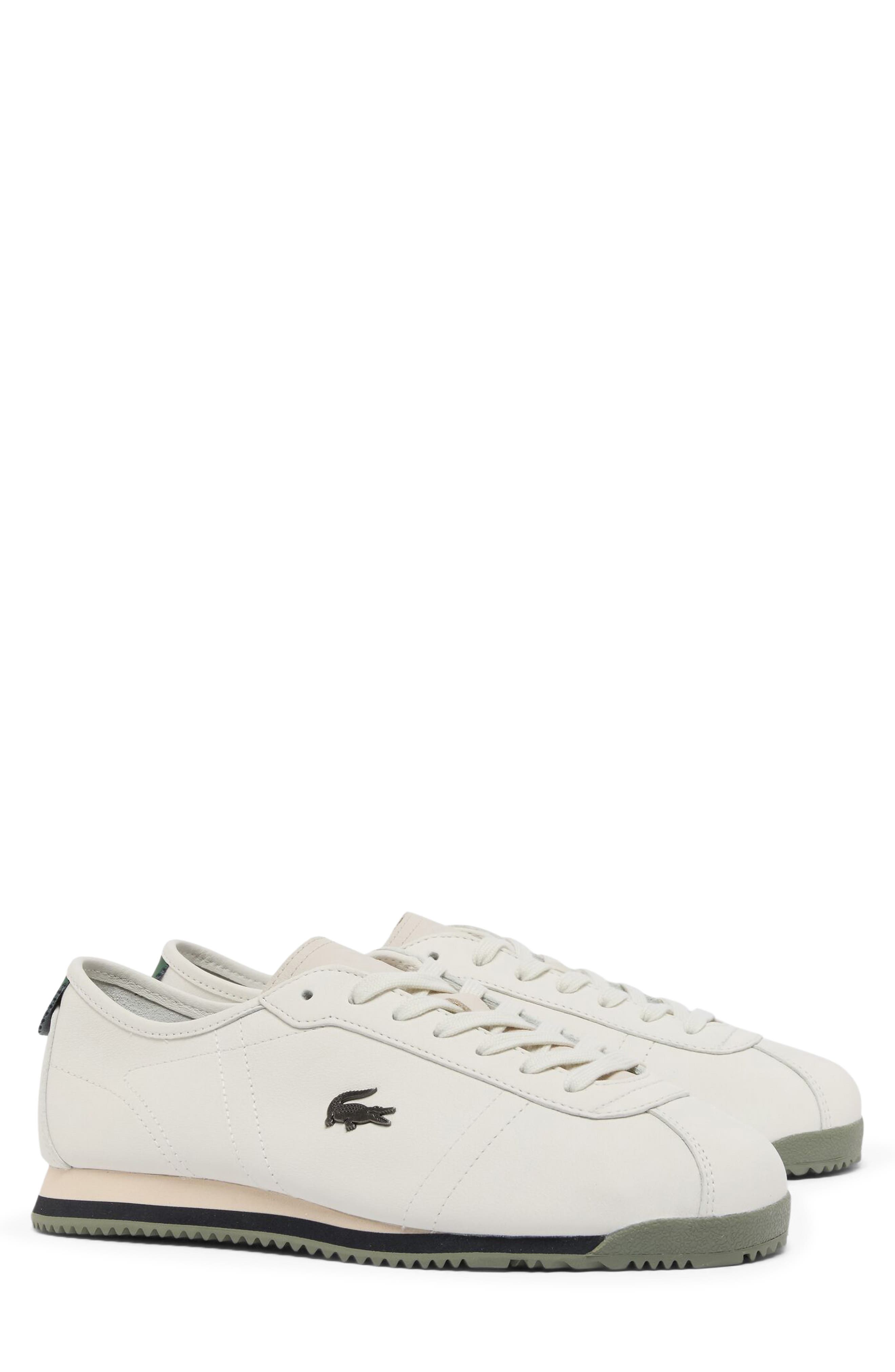 Club-Low Leather Sneaker, Main, color, OFF WHITE/ KHAKI