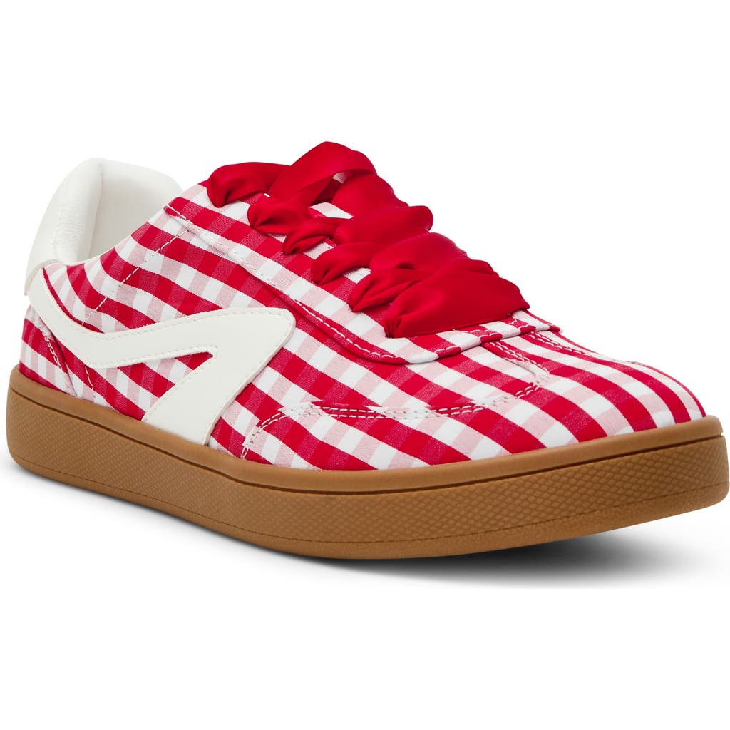 Dolce Vita Dv By Voyage Sneaker In Red Gingham