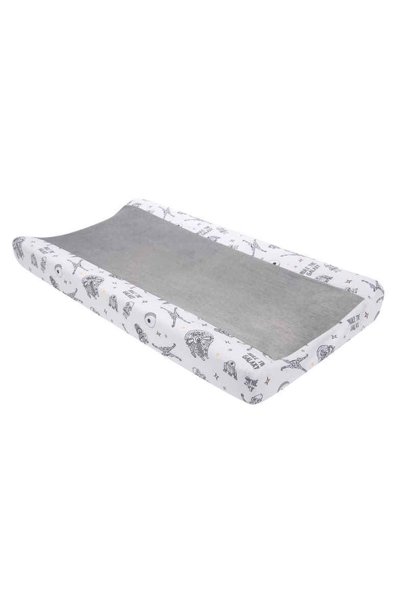 Star Wars Millennium Falcon Soft Changing Pad Cover, Main, color, Gray