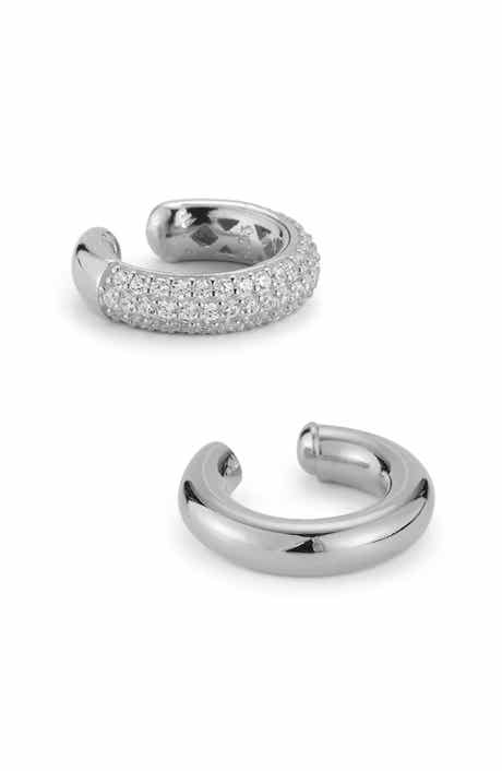 Set of 2 Cubic Zirconia Ear Cuffs