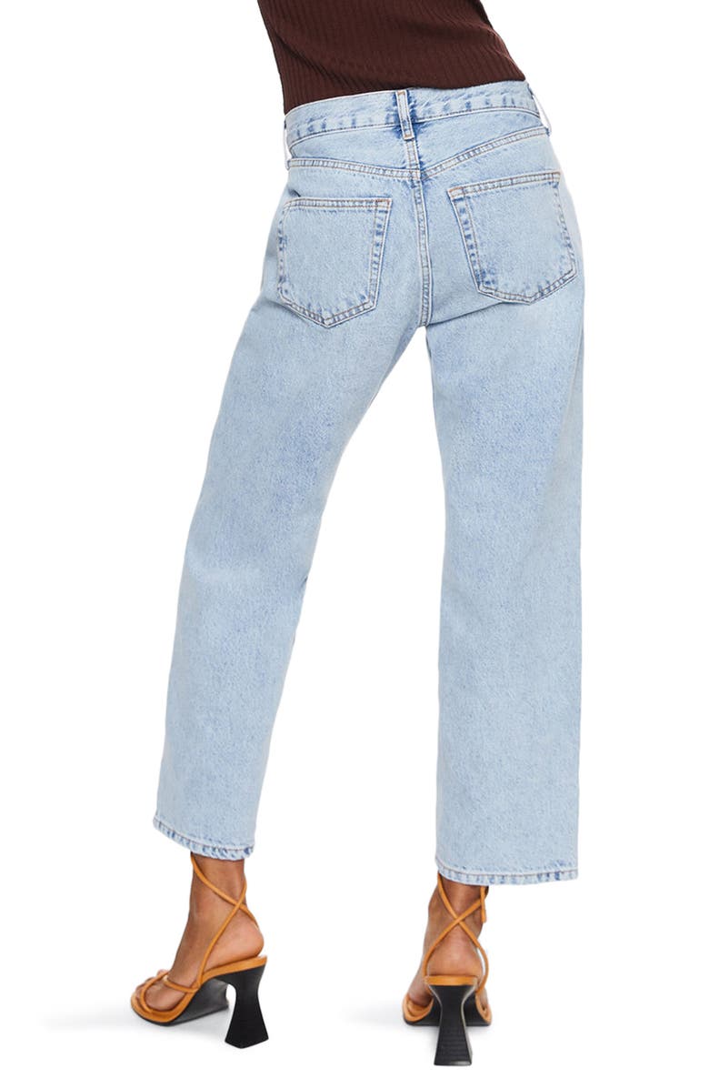 MANGO Straight Leg Button Fly Crop Jeans, Alternate, color, 