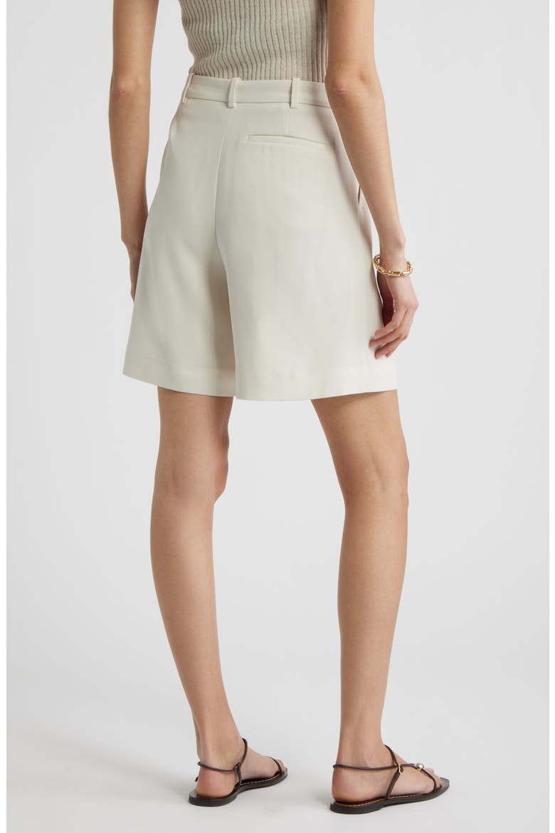 Pleat Front Trouser Shorts, Alternate, color, IVORY BIRCH