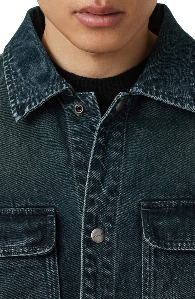 AllSaints Castleford Denim Jacket, Alternate, color, Phantom Blue