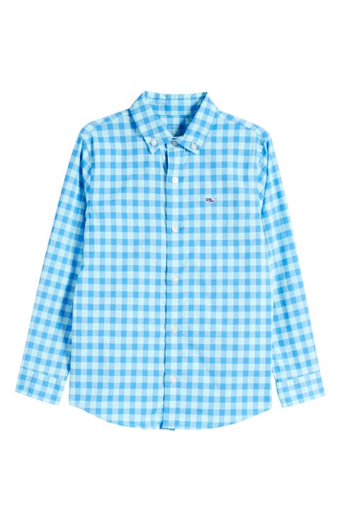 Kids' Gingham Button-Down Shirt (Big Kid)