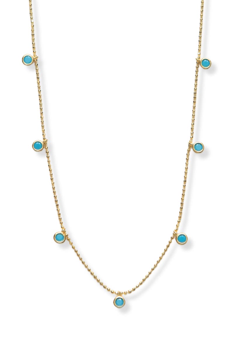 Turquoise Shaker Necklace, Main, color, GOLD