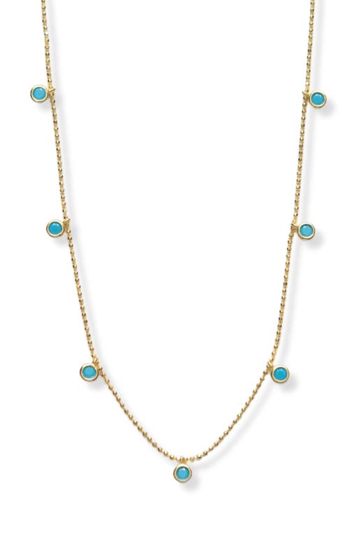 Argento Vivo Sterling Silver Turquoise Shaker Necklace In Gold