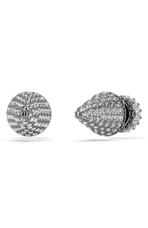Swarovski Sublima Front/back Spike Stud Earrings In Brown