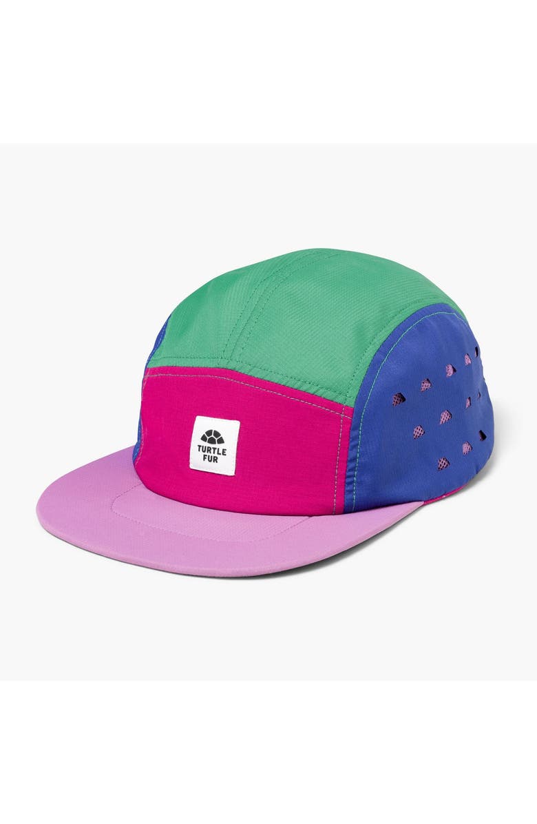 Turtle Fur Way Out 5-Panel Hat, Main, color, Purple Dawn