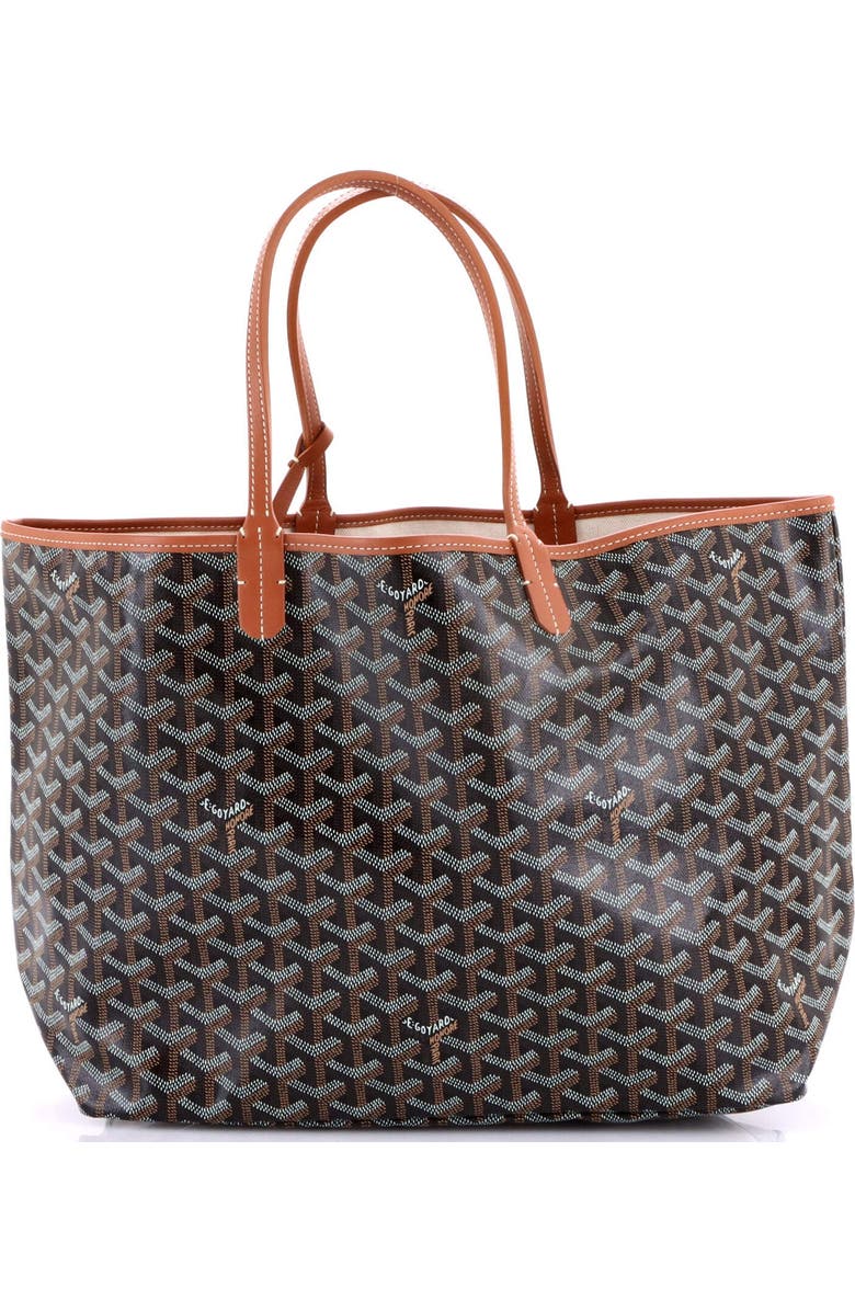 Pre-Owned Goyard Saint Louis Tote Coated Canvas PM, Main, color, Brown