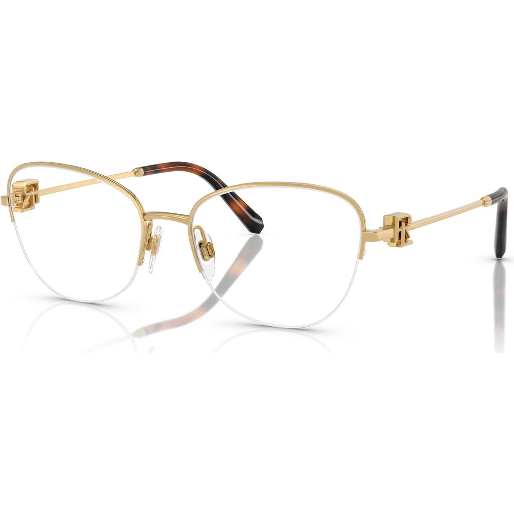 Ralph Lauren 56mm Butterfly Optical Glasses In Gold