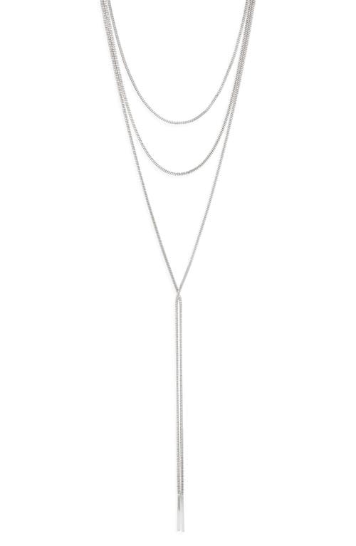 Nordstrom Snake Chain Layered Y-necklace In Metallic
