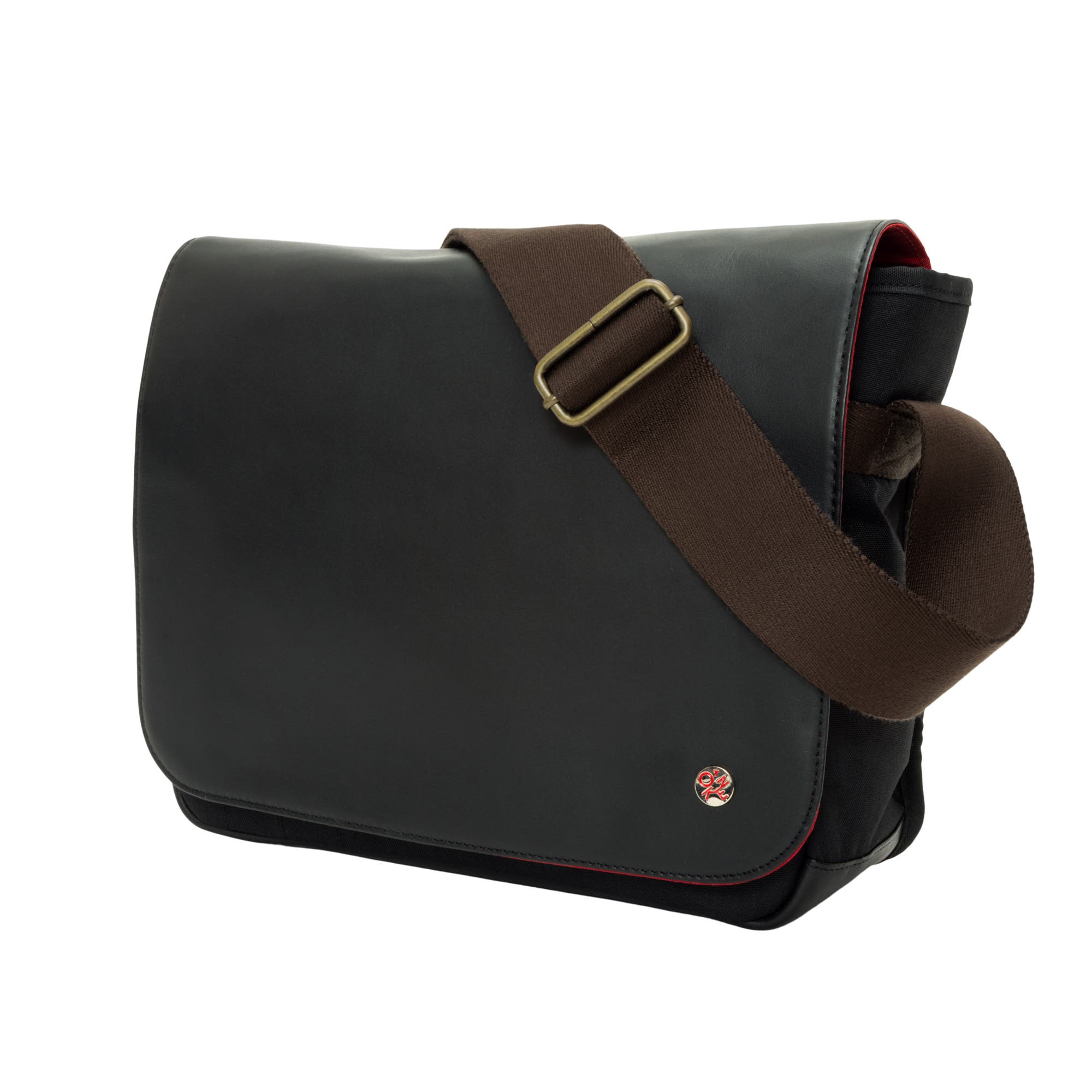 Manhattan Portage Waxed Nylon Sheridan Messenger Bag, Alternate, color, Black