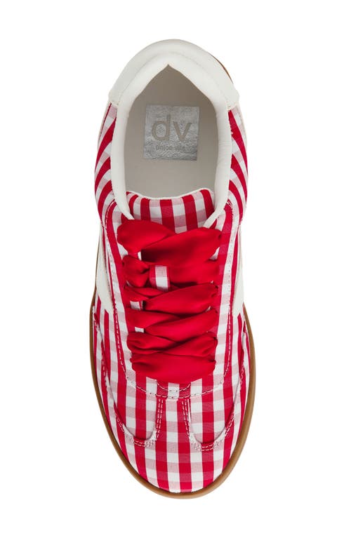 Dolce Vita Dv By  Voyage Sneaker In Red Gingham