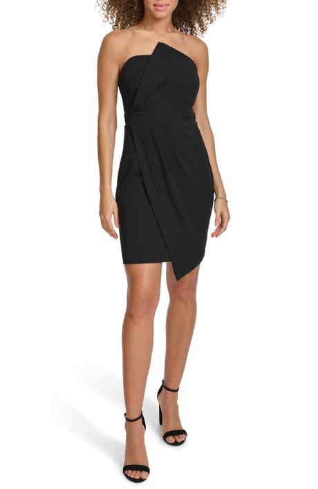 Siena Asymmetric Crepe Scuba Knit Minidress