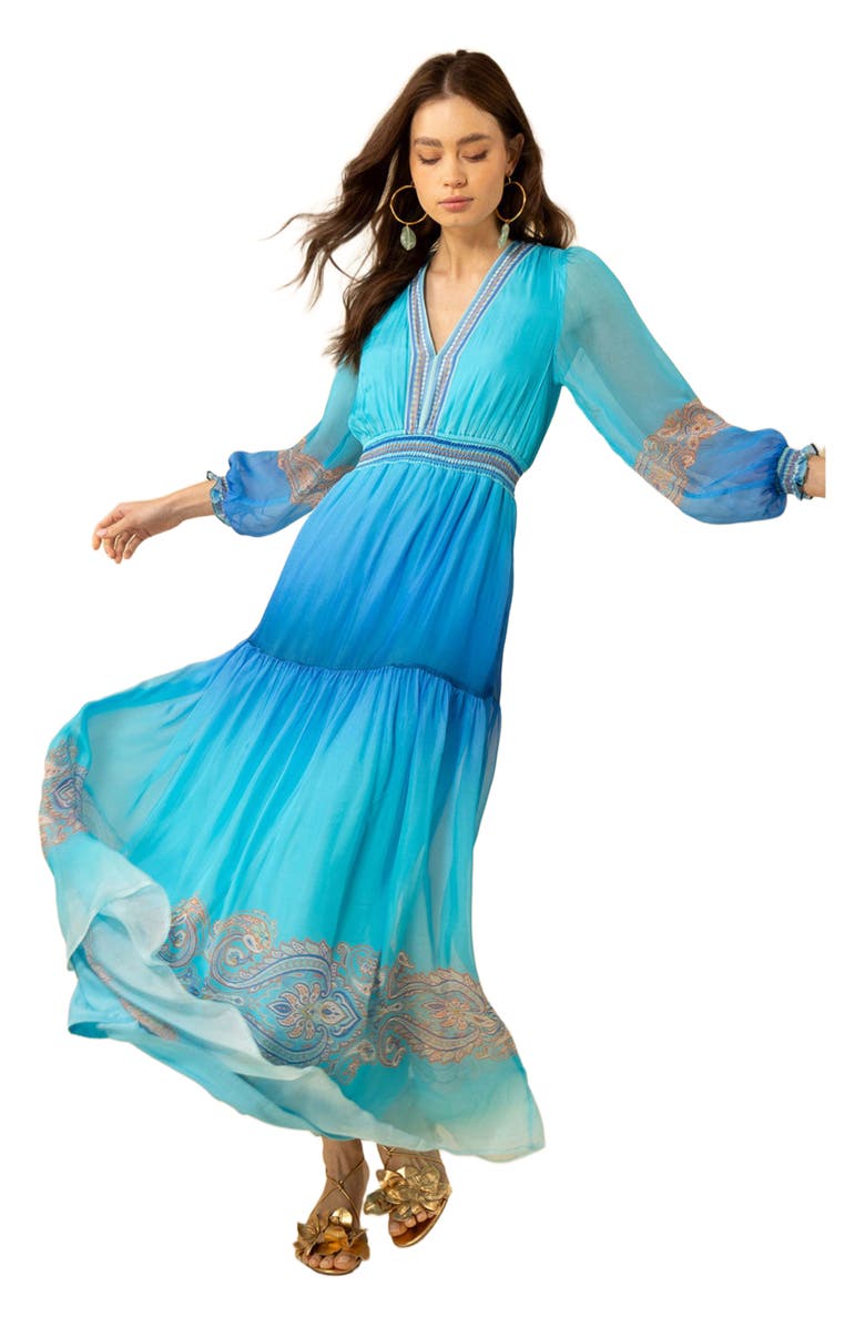 Hale Bob Ayla Chiffon Maxi Dress, Alternate, color, 