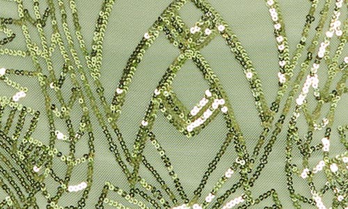 Morgan & Co. Sequin Embellished Column Gown