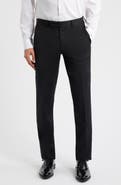 AllSaints Ryder Slim Fit Black Stretch Wool Tuxedo Pants