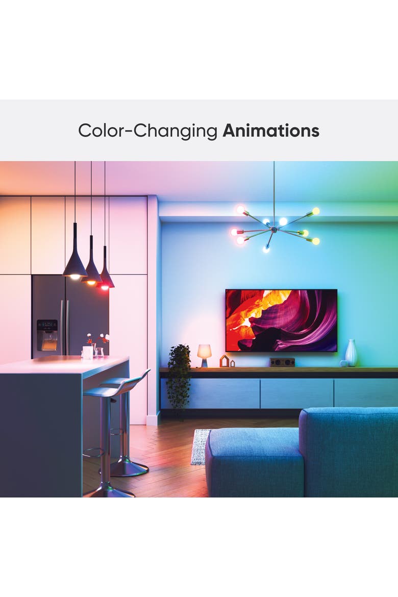 Caveman Matter & Wi-Fi A19 Smart LED Light Bulb, Alternate, color, Multicolor