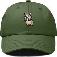 Dalix Leaping Corgi Embroidered Cap