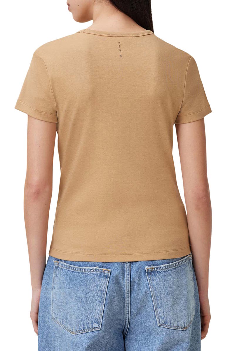 AllSaints Stevie Cotton T-Shirt, Alternate, color, Iced Coffee Brown