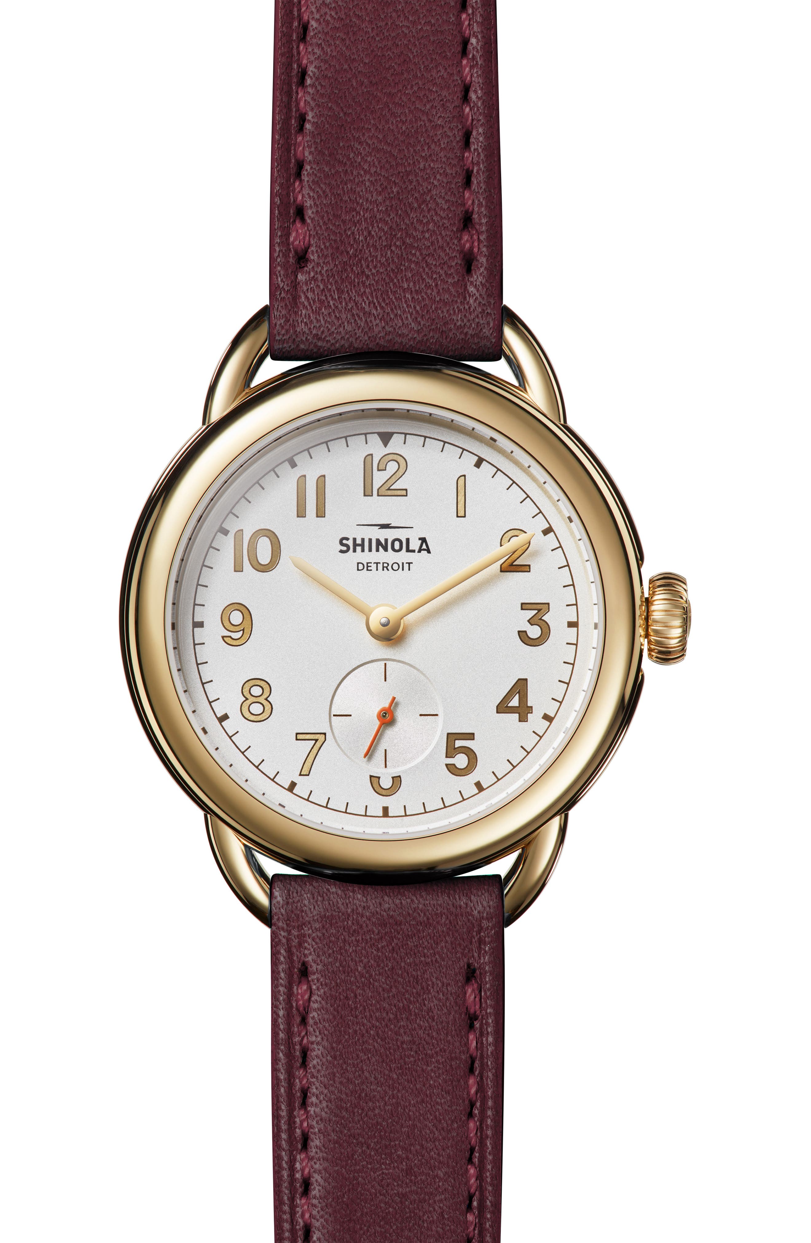 selected OXBLOOD LEATHER STRAP