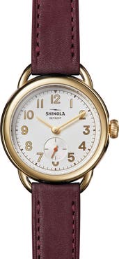 Shinola Runabout Leather Strap Watch, 36mm