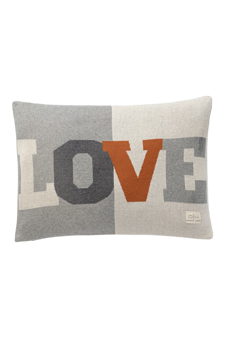 Love Accent Pillow, Main, color, RUST
