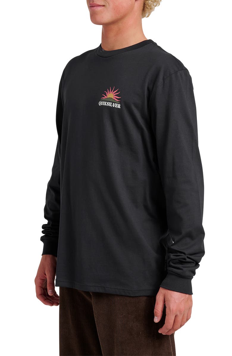 Quiksilver Dawn Patrol Long Sleeve Graphic T-Shirt, Alternate, color, Black