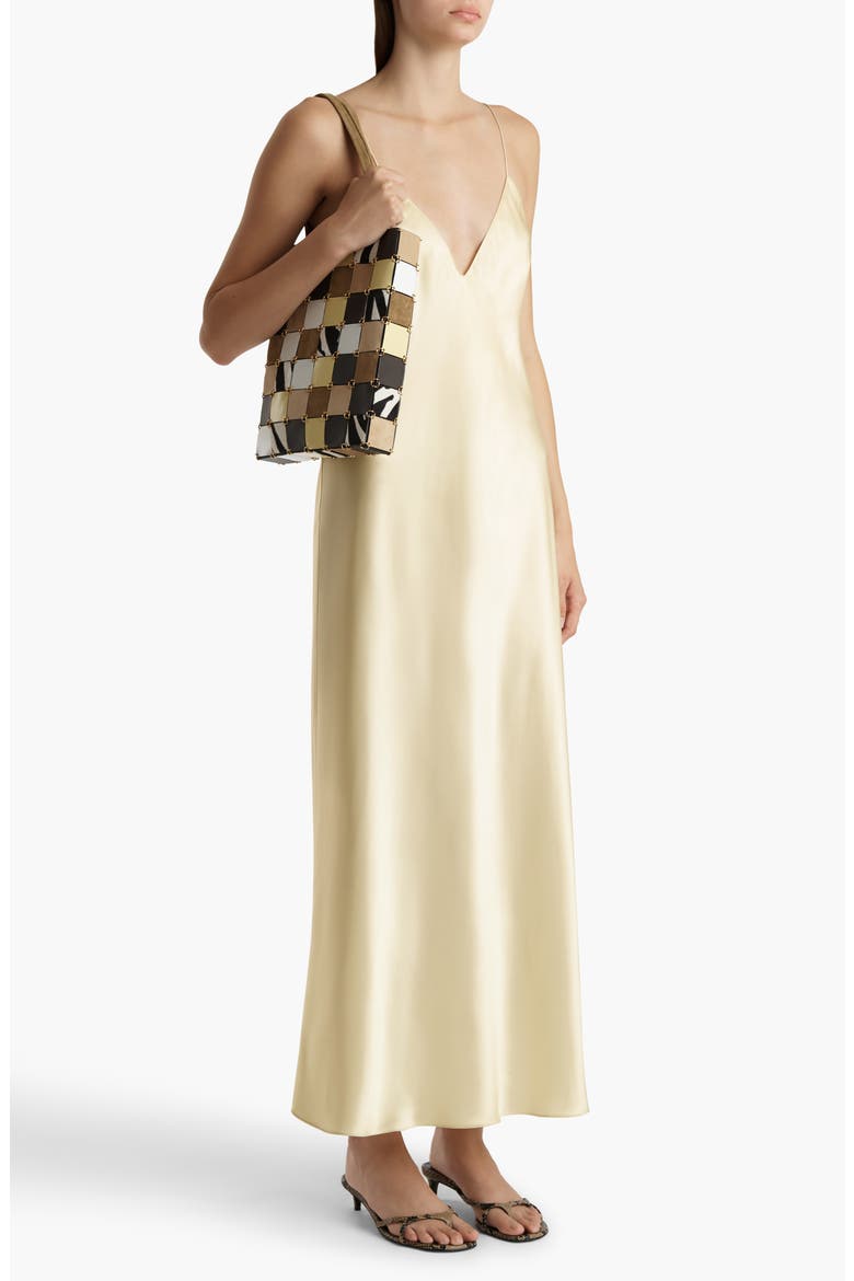 Taja Silk Satin Slipdress, Alternate, color, PALE YELLOW