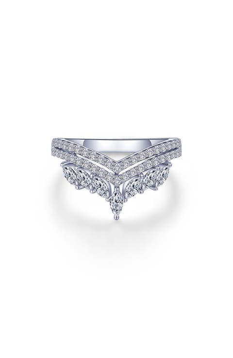 Simulated Diamond Crown Ring