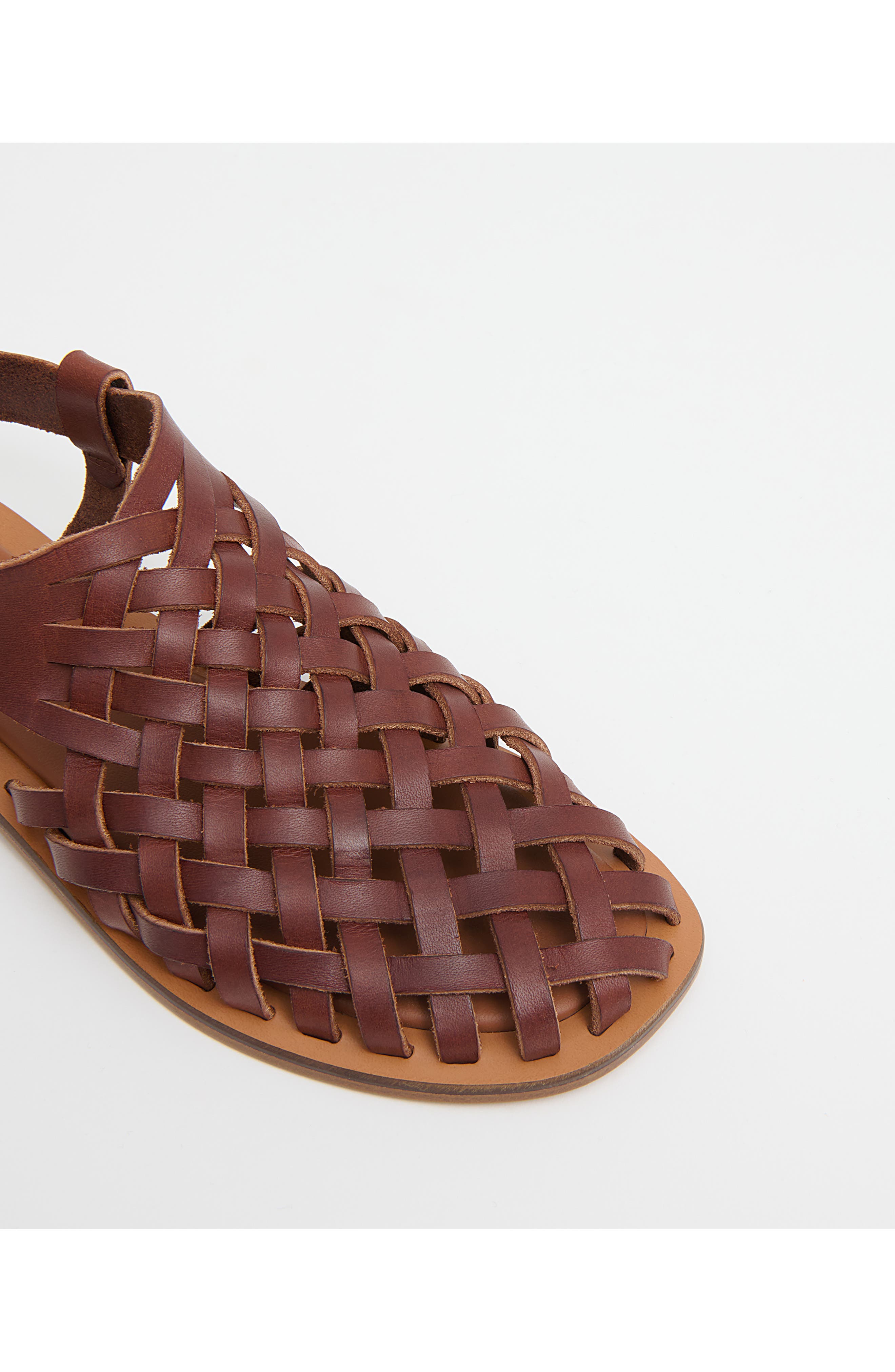Slingback Woven Sandal, Alternate, color, CHOCOLATE