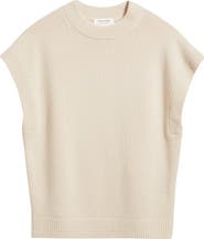 Nordstrom Cap Sleeve Wool & Cashmere Sweater