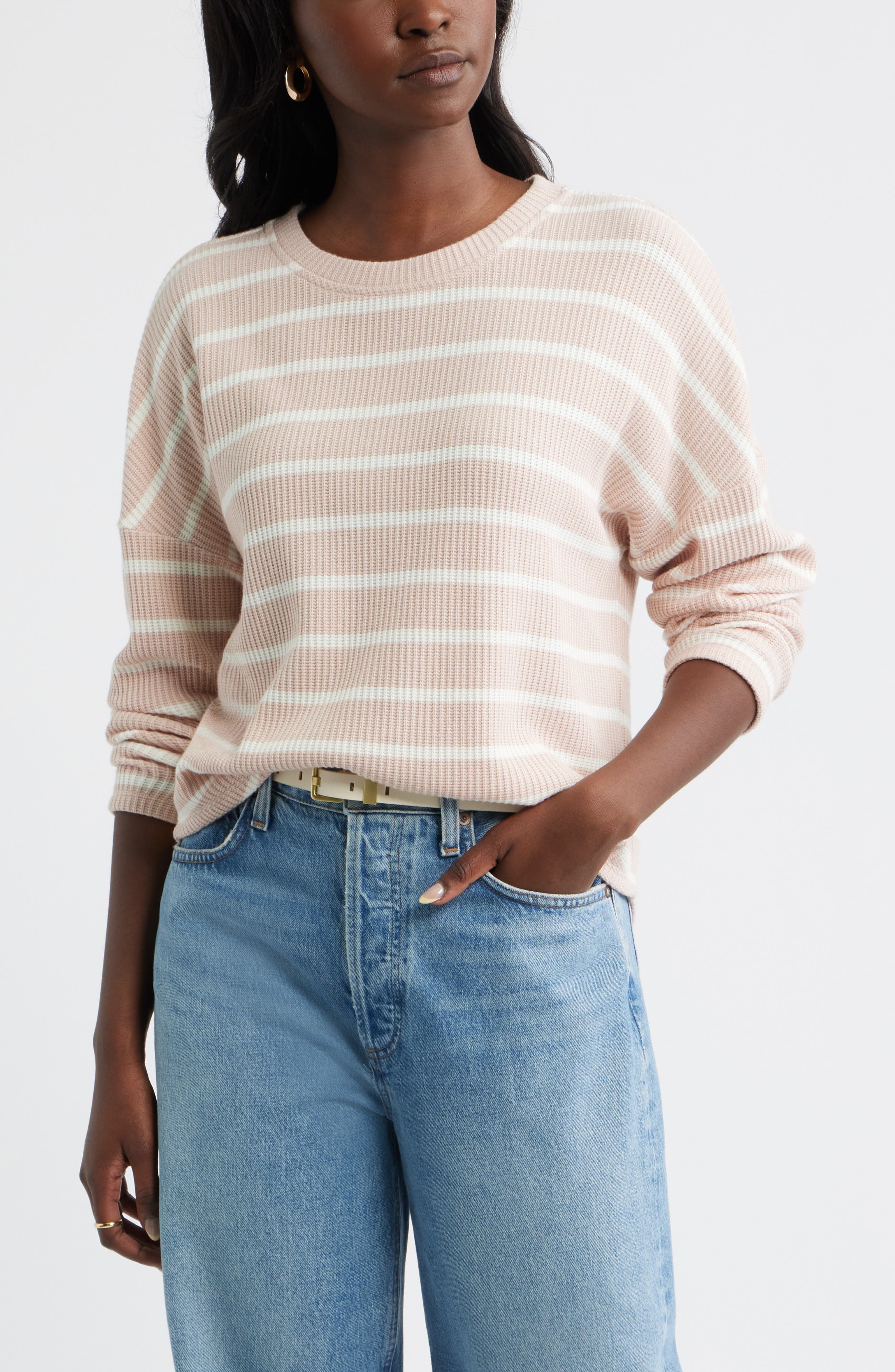 PINK- IVORY STACY STRIPE