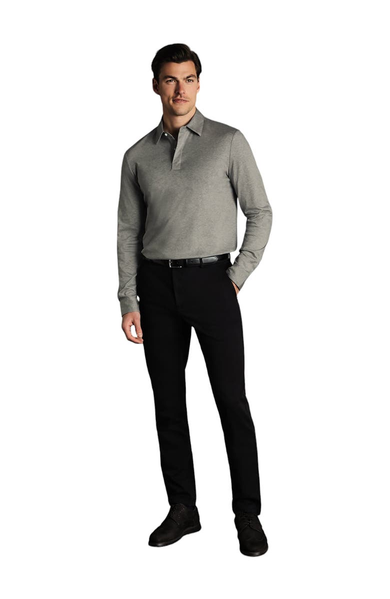 Charles Tyrwhitt Slim Fit Ultimate Non-Iron Chino, Alternate, color, Black