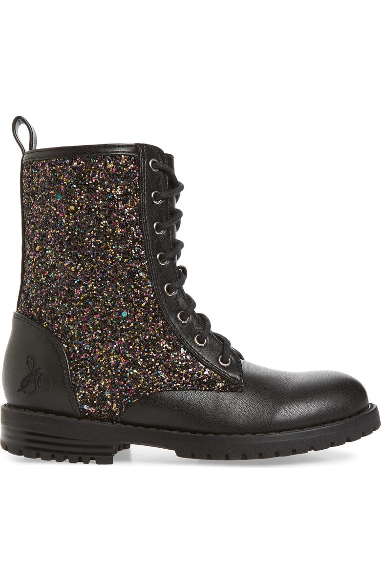 Sam Edelman Polly Quinn Glitter Combat Boot, Alternate, color,