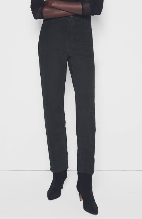 As By Df Cindy Supersuede Slim Leather Jeans In Black In Black