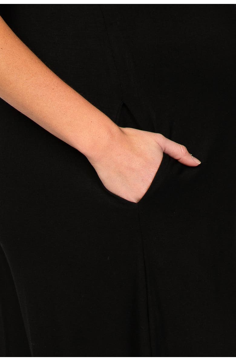 PinkBlush Cross Back Wide Leg Jumpsuit, Alternate, color, Black