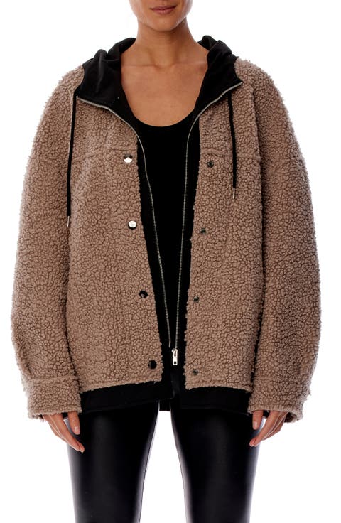Indie Faux Shearling Hooded Jacket