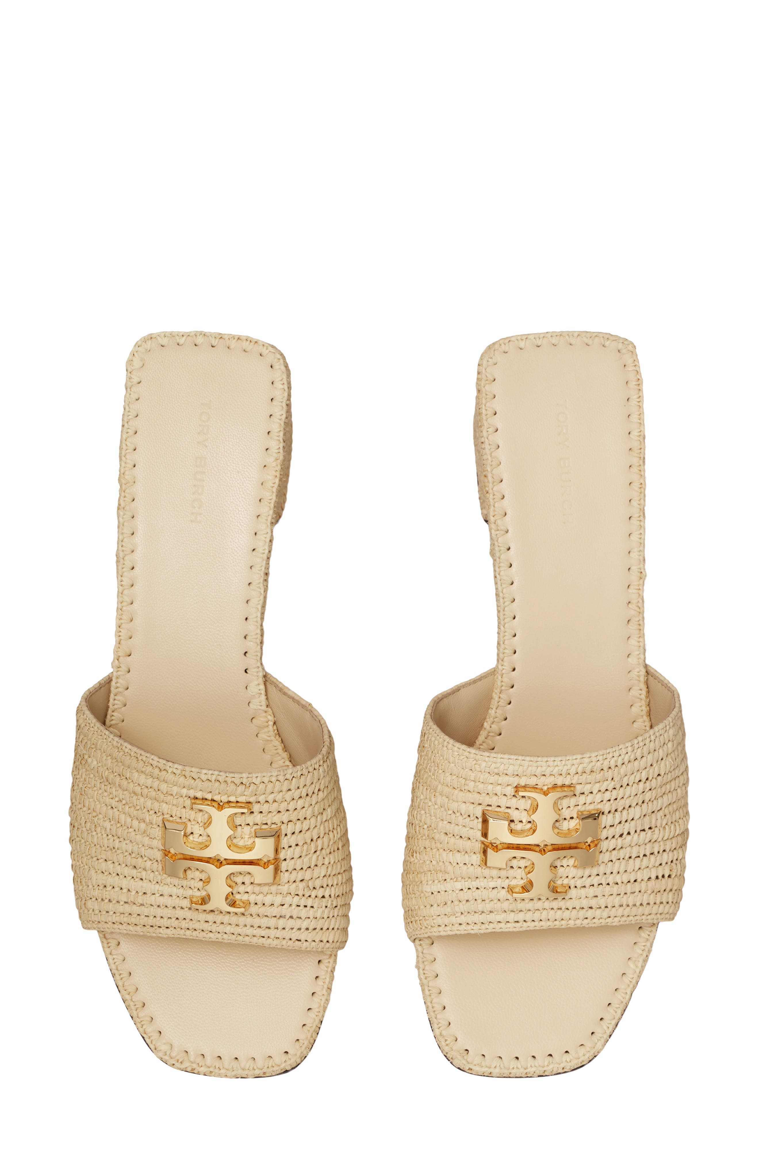 Eleanor Raffia Slide Sandal, Alternate, color, NATURAL / GOLD