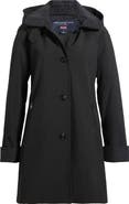 London Fog Water Resistant A-Line Raincoat