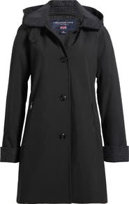 London Fog Water Resistant A-Line Raincoat