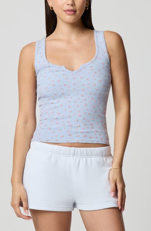 Ditsy Floral Scoop Neck Tank