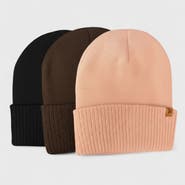 London Fog Women's 2-Pack Cable Knit Beanie Set