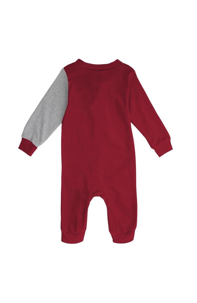 Outerstuff Infant Crimson/Heather Gray Oklahoma Sooners Halftime Two-Tone Sleeper, Alternate, color, Crimson