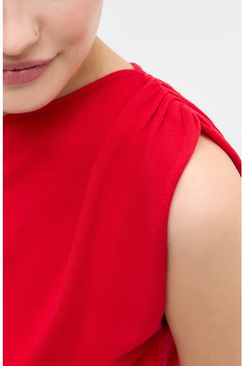 Bailey Boat Neck Knit Crop Top, Alternate, color, RED