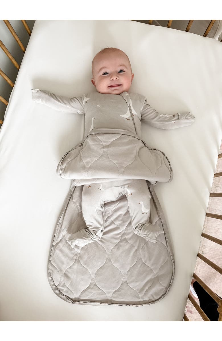 gunamuna Sleeveless Transitional Swaddle Sleep Bag, 1.0 TOG - Baby, Alternate, color, Goose